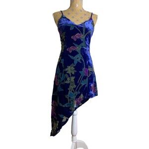 Lulus Asymmetrical Burnout Velvet Dress Evenings with You Dark Fairy Whimsigoth